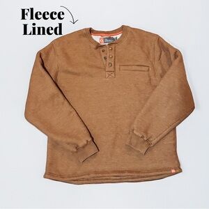 The American Outdoorsman Waffle Knit Thermal Henley.
Pocketed Long Sleeve Sz L